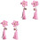 2Pares Presilhas Rosa Para Com Design Chinês E Franjas 3