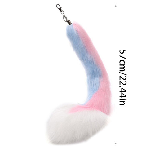 Chic Bag Charm with Personalized Animal Tail-red yellow 5 1