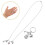 3Conjuntos Conjunto Preto E Prateado Cheerleader Com Pingente Trompete 11
