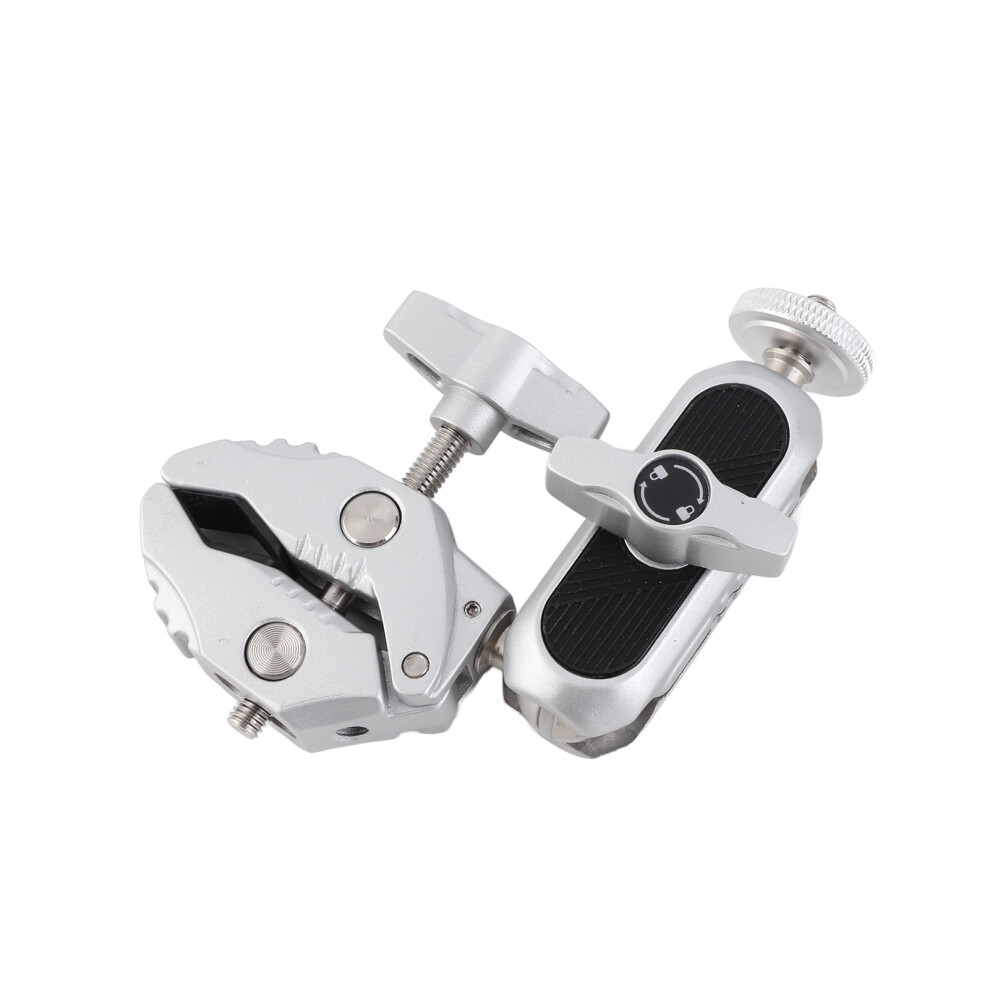 Aluminum Alloy Cycling Handlebar Clamp Mount 1.5Kg Load, Silver 8441369271458