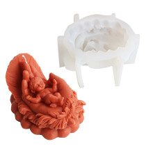 Clay Crafts Moulds Candle Making Moulds Cute-feather palm baby