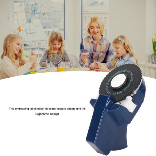 Portable Inkless Label Embosser - Ergonomic Design No Batteries Needed 2
