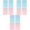 12Stk Baumwolle Kissenhüllen Kinder Floral Design Rosa Hellblau 4