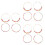 6Paare Bohemian Bead Loop Ohrringe Offene Form Schmuck 6