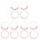 6Paare Bohemian Bead Loop Ohrringe Offene Form Schmuck 2