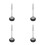 4Stk Silberfarbene Schrubber Mit Ergonomischem Griff 8