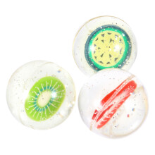 9Stk Rubber Springbälle Fruchtmotive Kauspielzeuge Für Kinder