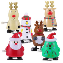 2Stk Kinder Weihnachts Uhrwerkfiguren Plastik Bunt Zum Spielen