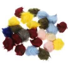 72Stk Flauschige Pompoms Mehrfarbig Für Accessoires Und