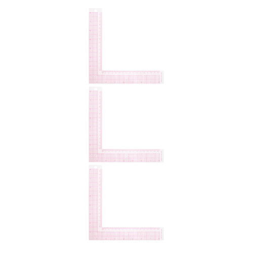 9Pièces Règle Multifonction L Plastique Rose Mesure Couture 2