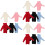 15Stk Strick Puppenkleidung Elastisch Puppenoutfit 5
