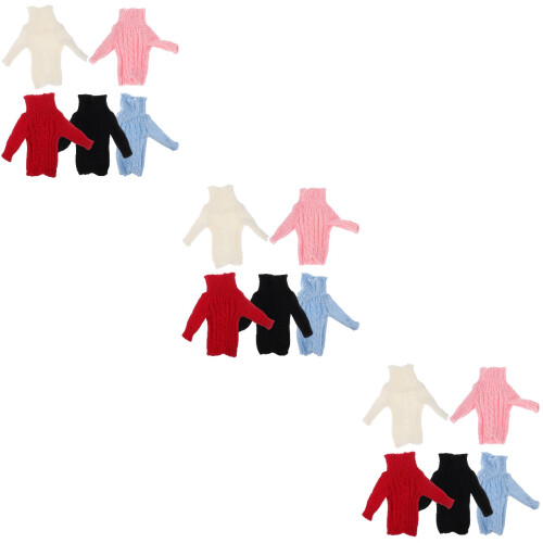 15Stk Strick Puppenkleidung Elastisch Puppenoutfit 1