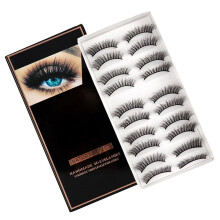 30Paare Schwarze Natürliche 3D Wimpern Künstlich Dicht Für Make-Up
