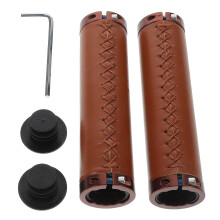 8Stk Fahrrad Lenkergriffe PU Leder Ergonomisch Stoßdämpfung