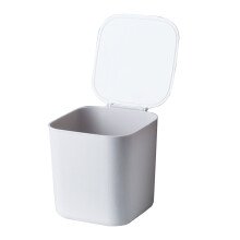 2St Witte Mini Prullenbak Van Kunststof Voor Bureau En Make-Up Tools