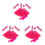 3St Roze Accessoires Set Met Handschoenen En Armband 2