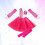3St Roze Accessoires Set Met Handschoenen En Armband 10
