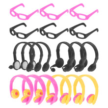 36St Pop Mini Bril En Headset Accessoires Kunststof Voor Decoratie
