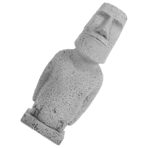 5St Mini Moai Beelden Grijs Steen Aquarium Vis Tank Versiering 1