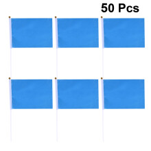 200Stk Kleine Blaue Polyester Fahnen Für Party Hand Waving Flags