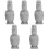 5St Mini Moai Beelden Grijs Steen Aquarium Vis Tank Versiering 5