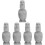5St Mini Moai Beelden Grijs Steen Aquarium Vis Tank Versiering 7