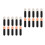 20St Compacte Acryl Oogschaduw En Lippen Applicator Borstel Zwart 5
