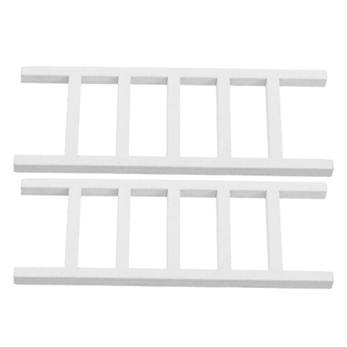 6St Mini Ladder Wit 1:12 Decor Voor Poppenhuis En 2