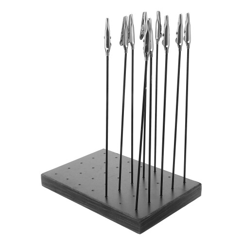 4Sets Modelverf Cliphouder Zwart Metaal Hout Duurzaam 2
