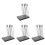 4Sets Modelverf Cliphouder Zwart Metaal Hout Duurzaam 4
