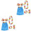 2St Hula Gras Set Inclusief Armband & Hoofdband 3