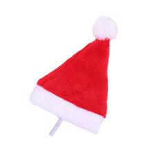 2Stk Rote -Weihnachtsmütze Haustier Kostüm Accessoire