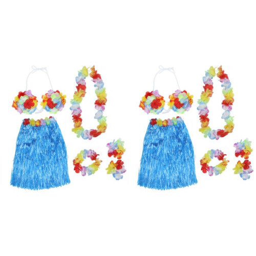 2St Hula Gras Set Inclusief Armband & Hoofdband 1