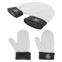 2Sets Kuschelige Fleece Paarhandschuhe Weiß Für Romantische Wintertage