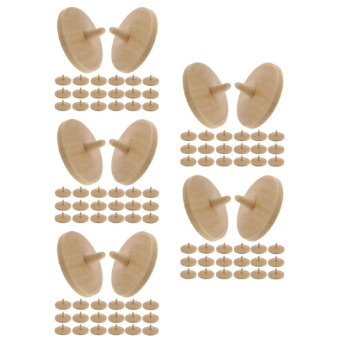 100St Beige Golfbal Marker Hout Golftools Voor Precisie En Training 2