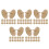 100St Beige Golfbal Marker Hout Golftools Voor Precisie En Training 9