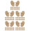 100St Beige Golfbal Marker Hout Golftools Voor Precisie En Training 5