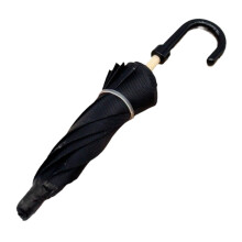 2Stk Schwarzer Parasol Aus Holz Und Polyester Für Deko