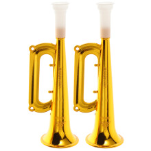 28Stk Kunststoff Horn Trompete Kinder Party Cheer Gold