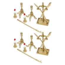 10Sets Puppenhaus Kaminwerkzeuge Gold Details Für Bastler