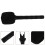 2Pcs Handheld Microphone Holder Black Plastic for Interview Use 11