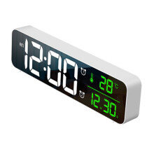 Réveil électrique à brancher avec fonction de variation automatique de luminosité et alarme sur batterie de secours pour les gros dormeurs