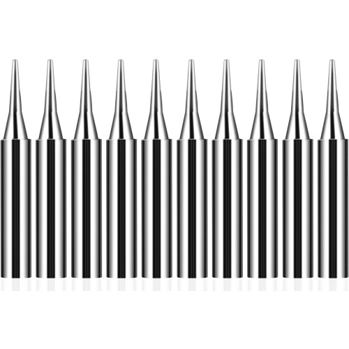 Soldering Iron Tips, Electroplated Quality Oxygen-Copper Advanced Production Process 10PCS, Fit Hakko for Replaceable Soldering Station Tools,