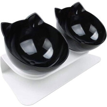 Comedero ortopédico para gatos que reduce la tensión en el cuello, diseño antivómito con inclinación de 15 y base antideslizante, cuencos