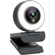 UltraCam Webcam: Full HD 1080p, 360-Drehung (horizontal), zwei Mikrofone mit Geräuschunterdrückung, Plug & Play, Digitalzoom
