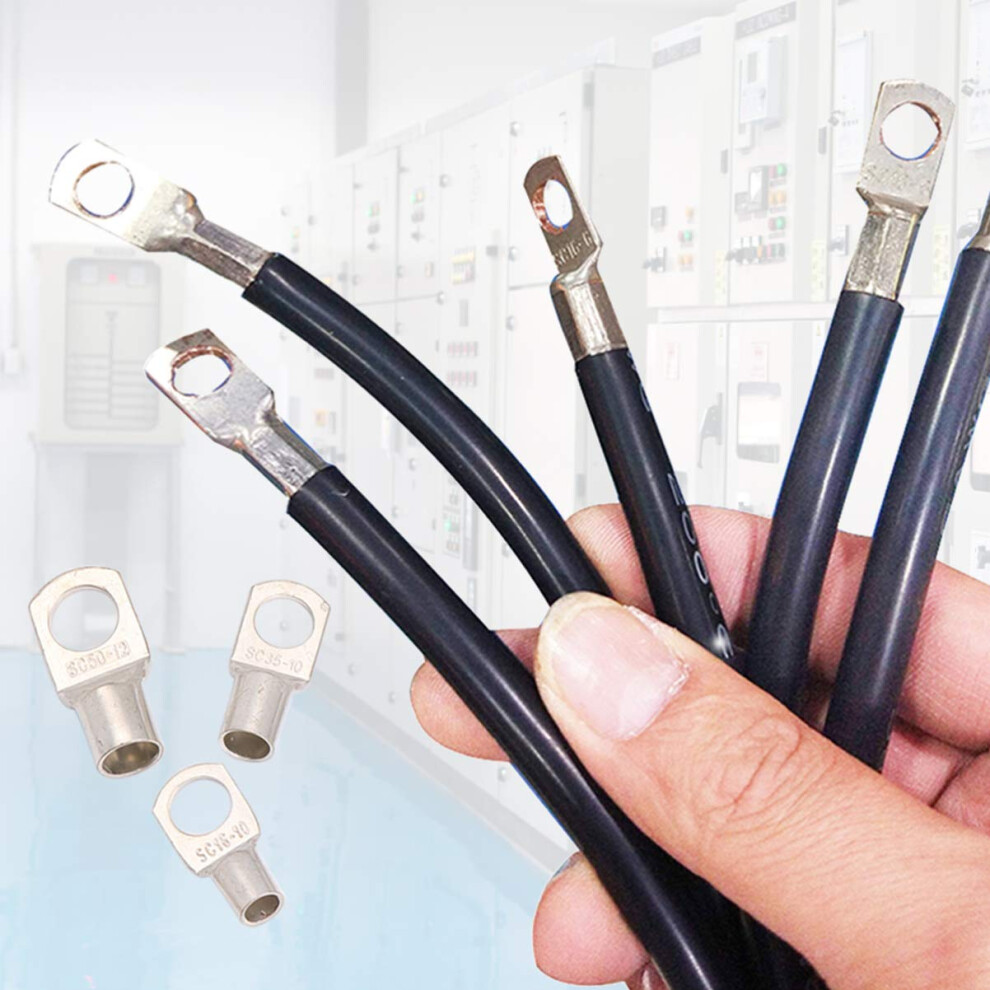 Wire Lugs Terminal Connectors Set, Marine Grade Tinned Copper Ring Terminals For 6Mmâ² 10Mmâ² 16Mmâ² 25Mmâ² 35Mmâ² 50Mmâ², Heavy Duty Sc Connectors 9169997994677