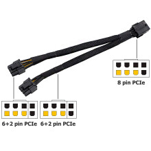 Custom Pc Companion Male-To-Male Gpu Cable For Seasonic Modular Power Supply, Graphics Card Connectivity 8P To 8P (6+2) For High-Demand Gpus,