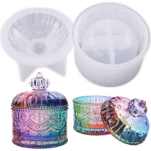 Molde de resina em formato de pote vintage, organizador de decoração para kits de artesanato em resina DIY, design retrô europeu nostálgico em