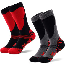 Calze da sci per ragazzi per sport invernali, calze alte al ginocchio traspiranti ad alte prestazioni, polsino elastico e design imbottito per