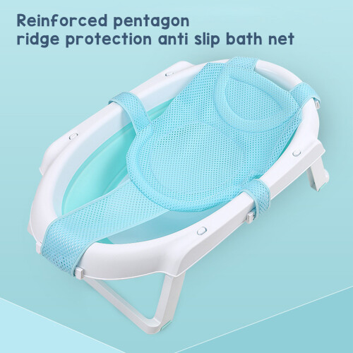 hellblauer Air-Mesh Baby-Badewannensitz-Sling Universal 2